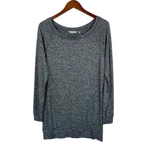 Athleta Luxe Pose Tunic Top Longer Length Black White Long Sleeve Women's M